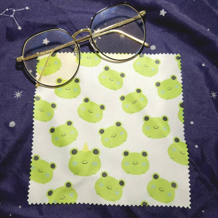Microfiber Cloths: Frogs | Rainbow Ghosts for wholesale by Misul Studios