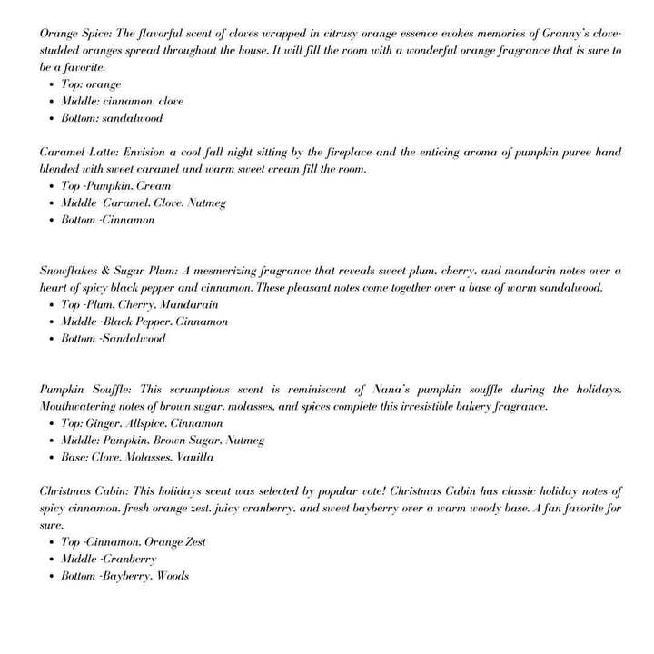 Southern Elegance Candle Co. - Wholesale Wax Melt - Fall, Holiday and Christmas Jumbo 5 oz Wax Melt2