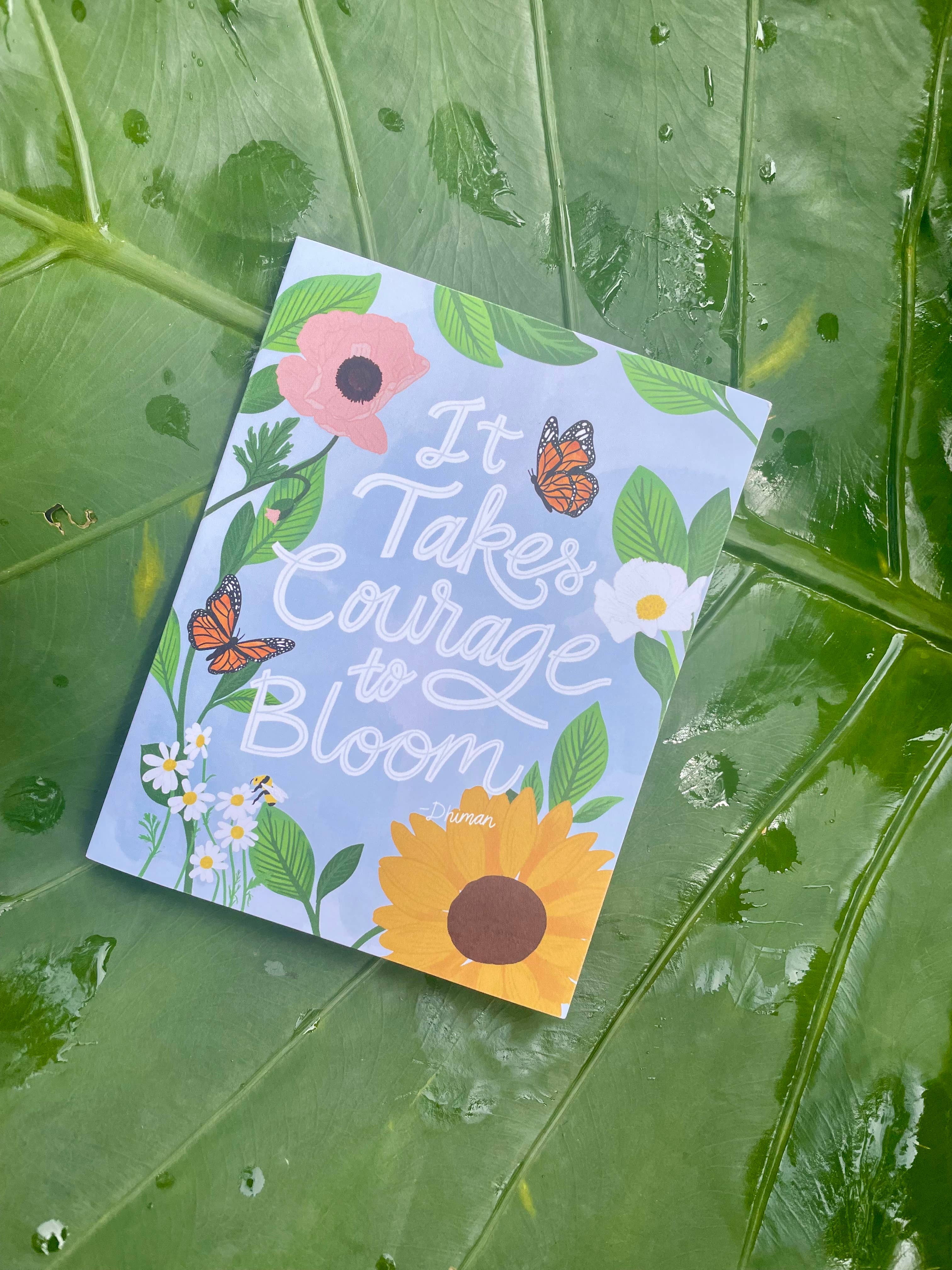 Pineapple Sundays Design Studio - Wholesale Encouragement Card - Courage to Bloom Greeting Card2