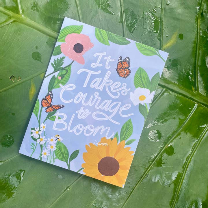 Pineapple Sundays Design Studio - Wholesale Encouragement Card - Courage to Bloom Greeting Card2