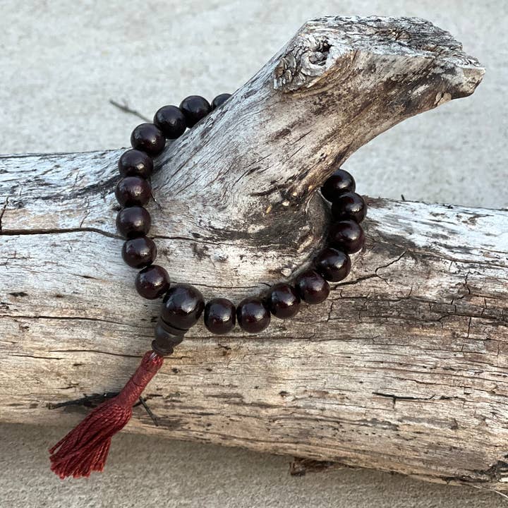 Pulsera Mala Power para meditación y yoga con 21 cuentas de palisandro para venta al por mayor de Lungta Imports