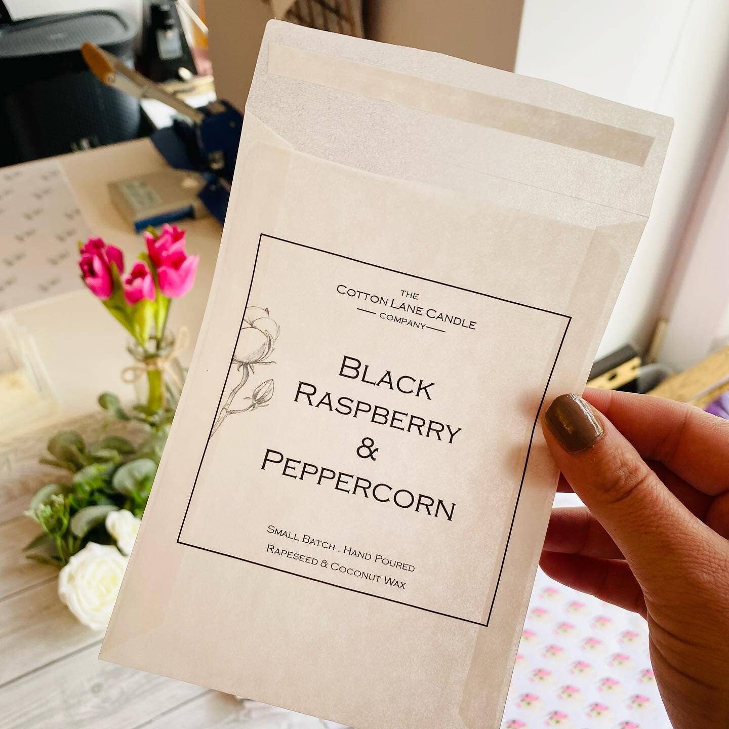 SR Creative Studio - Wholesale Gift Bag - Custom Logo Glassine Wax Melt & Candle Packaging Bag2