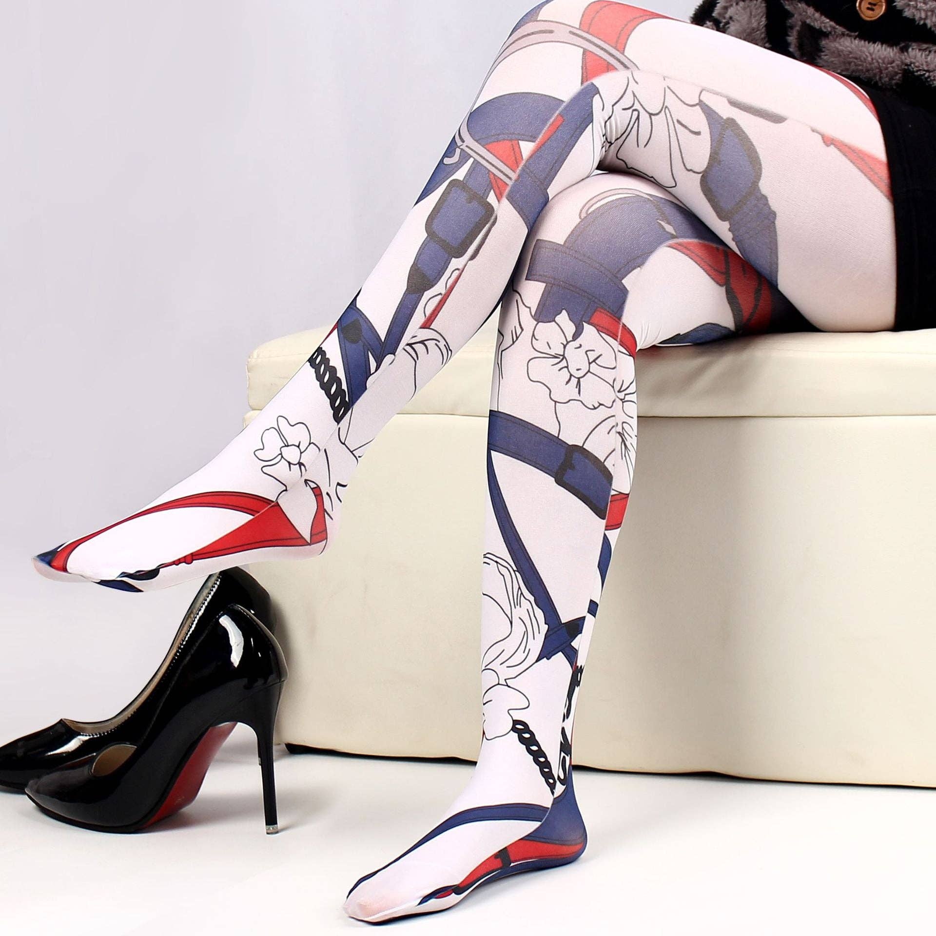 SALINA TRADING INC - Wholesale Tights - Women's - Printed Tights Abstract Butterfly Floral Nylon Casual Leggings43