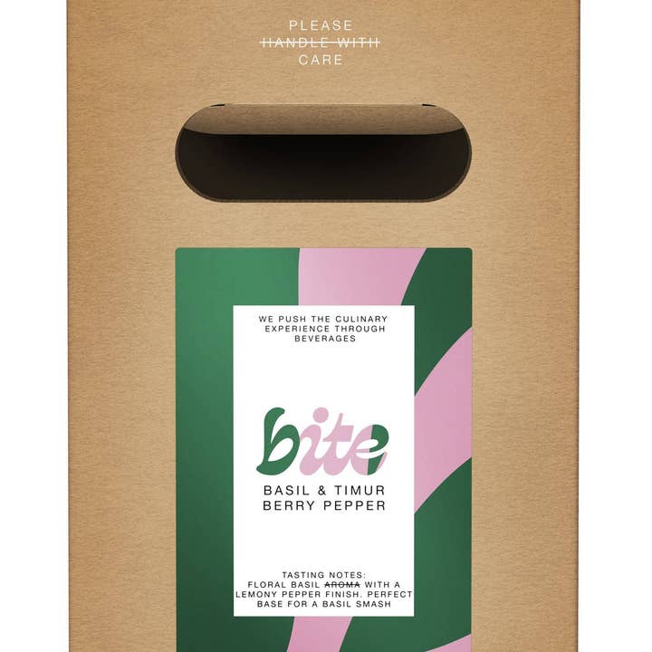 BITE Organic Mixers - Wholesale Cocktail Mix/Syrup - BITE Basil & Timur Berry Pepper Organic Mixer1