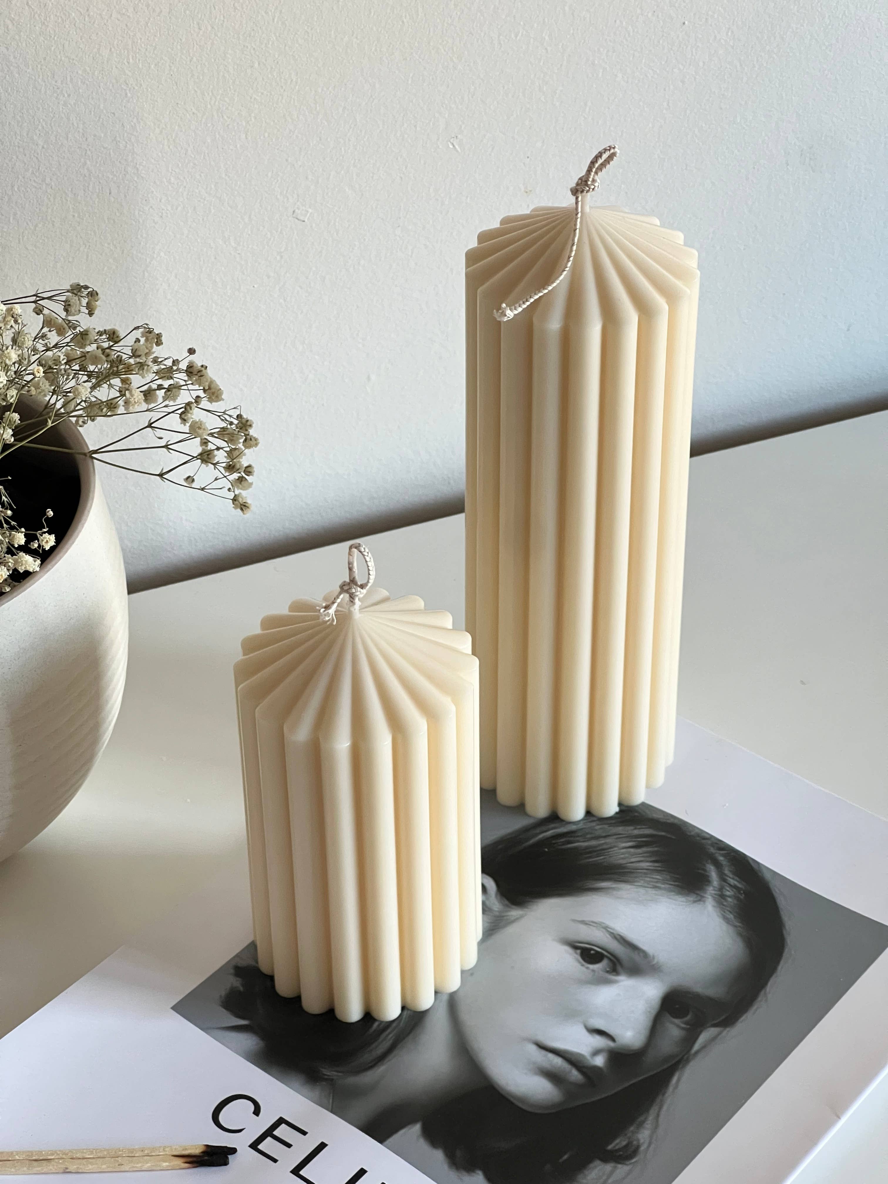 Project Helios - Wholesale Pillar Candle - Ribbed pillar candles, Soy wax, Table decoration3