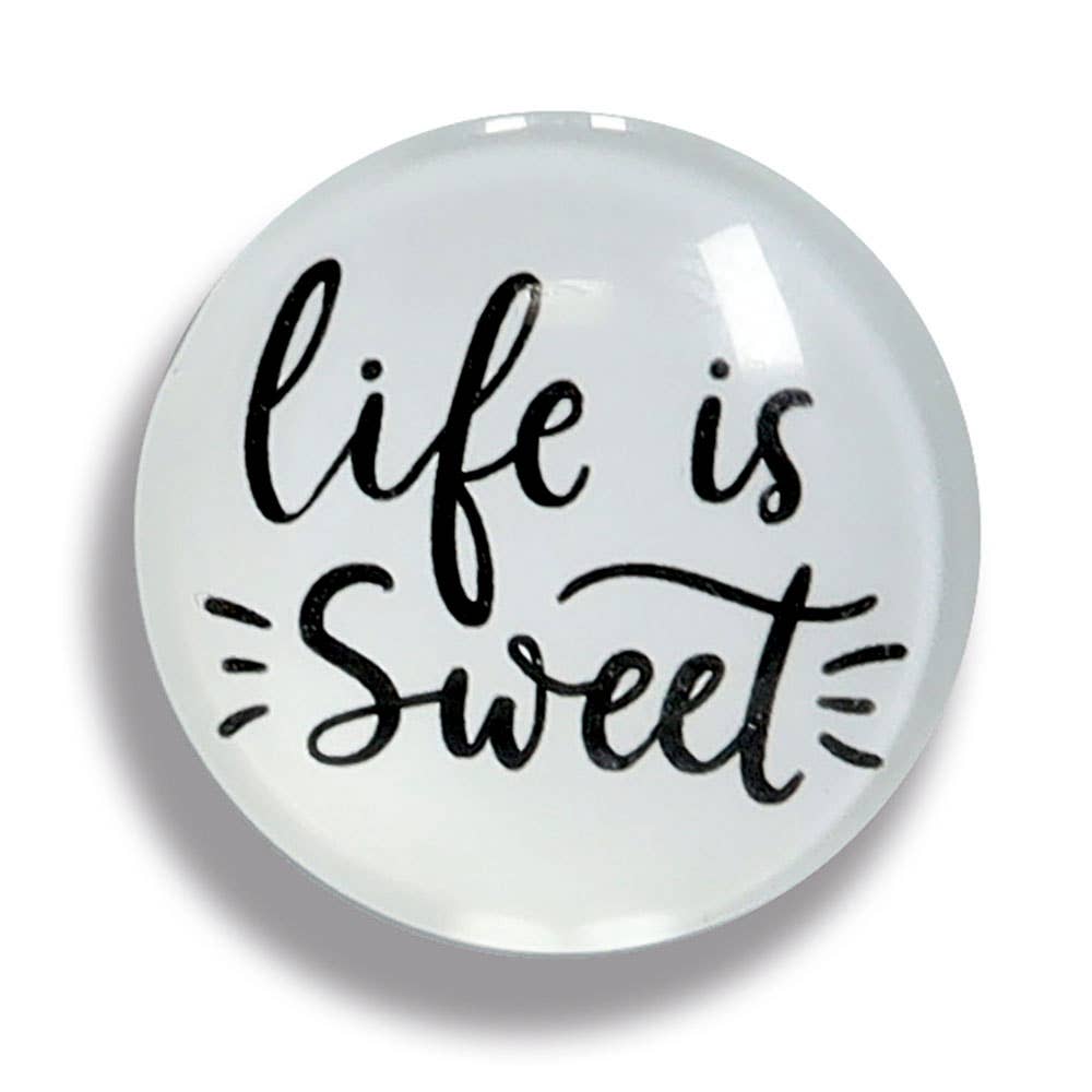 negro/blanco Juego de imanes "Frases", 4 piezas, plástico/vidrio de venta al por mayor en Faire2