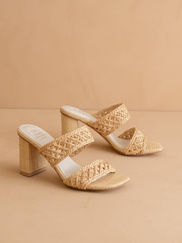 The Barbara Wheat | Woven Double Band Heel for wholesale on Faire
