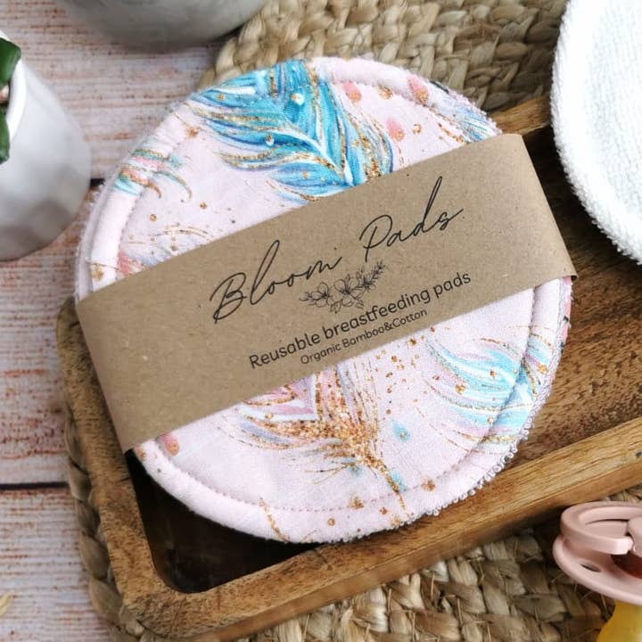 Almofadas de Enfermagem Biológicas, Algodão e bambu absorvente - Penas por atacado de Bloom Pads