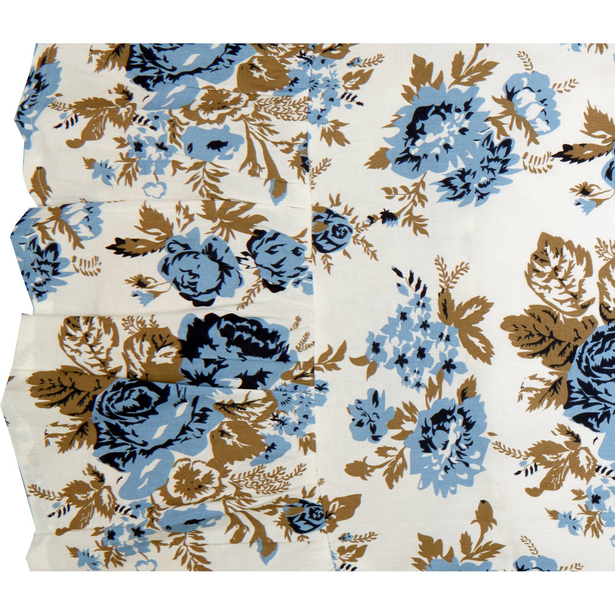 VHC Brands - Wholesale Bedding Pillowcase/Sham - Annie Blue Floral Ruffled Standard Pillow Case Set of 2 21x26+85