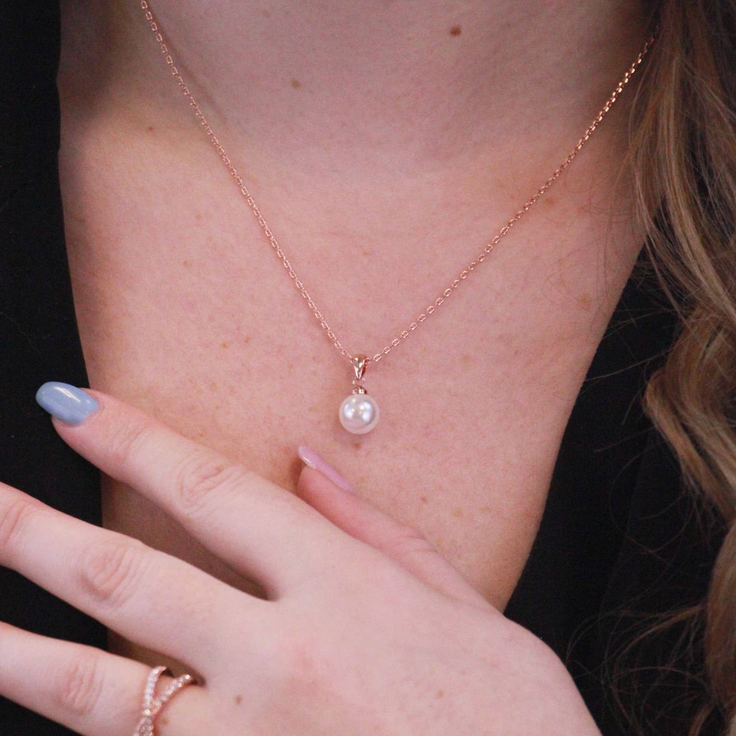 CARALI / MYC Paris - Wholesale Jewelry Set - Trio Mother Of Pearl Set - Rose Gold And Crystal12