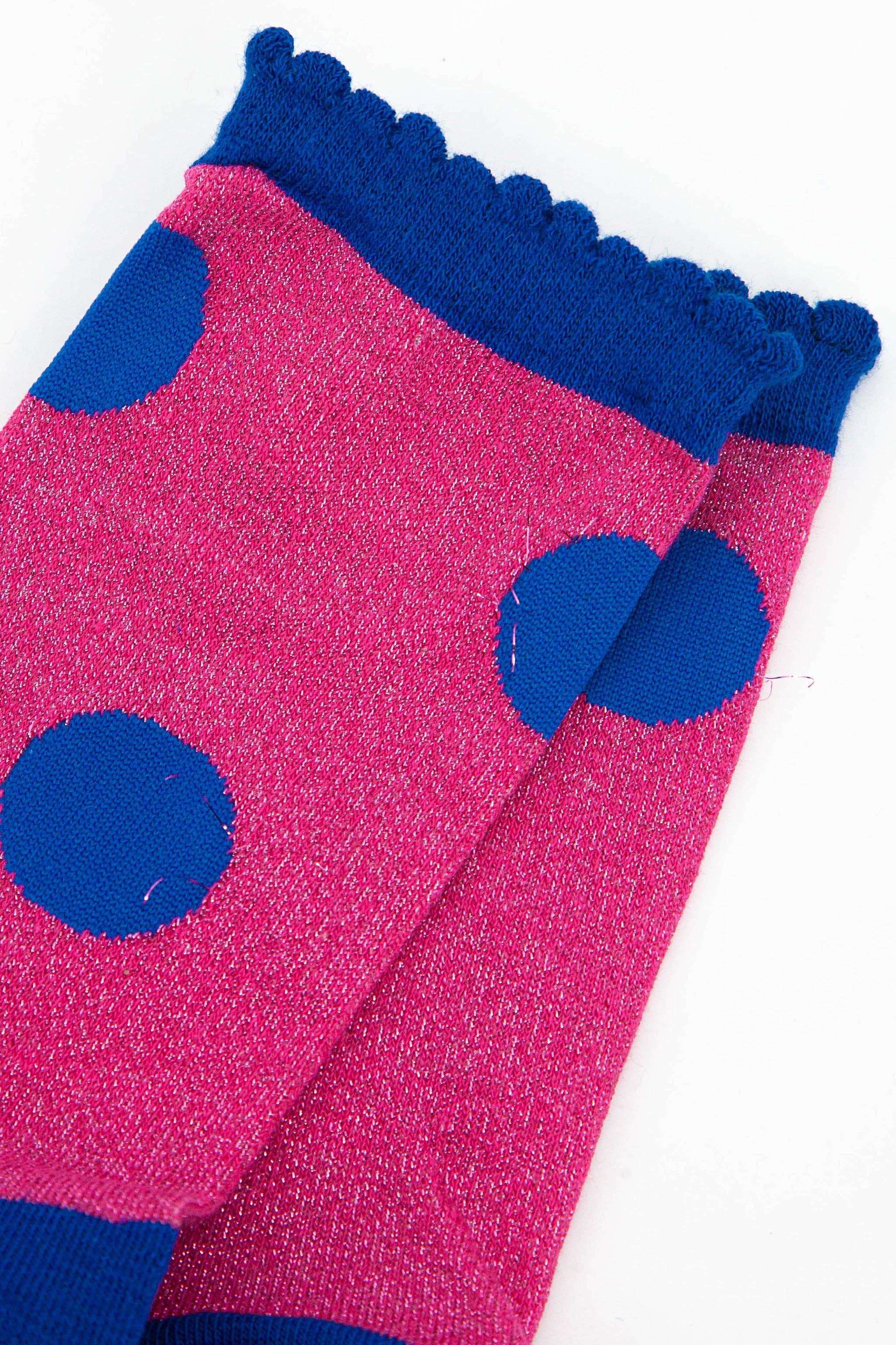 Sock Talk - Venta al por mayor Calcetines - Mujer - Calcetines grandes de algodón con purpurina para mujer1