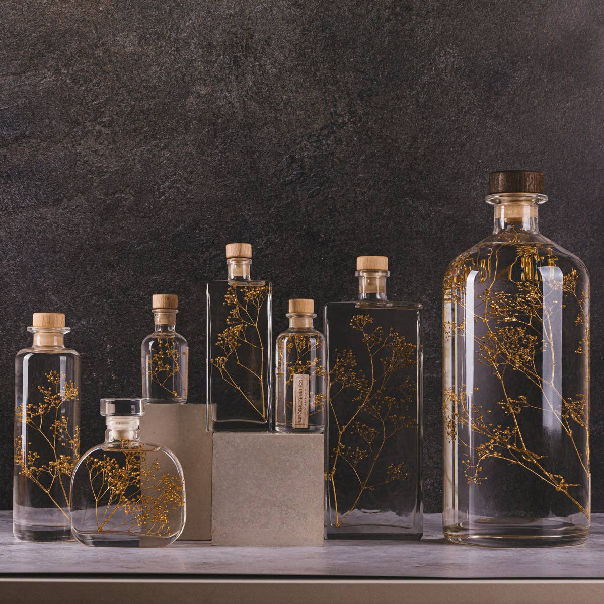 Theophile Berthon – Großhandel Pflanzen – Das Herbarium Schleierkraut Gold - XL-Glas - eingetauchte Pflanze6