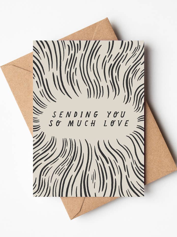 'Sending You So Much Love' Thoughtful Card for wholesale by Lauren Marina
