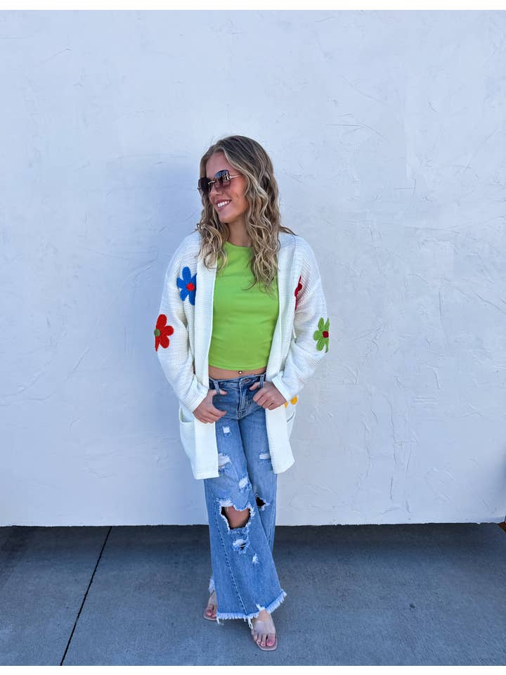 BLAKELEY - Wholesale Cardigan - Women's - HARMONY FLOWER KNIT CARDIGAN11