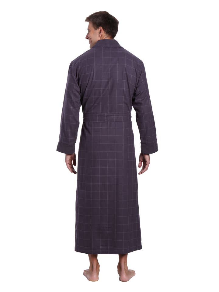 Noble Mount - Wholesale Robe – Men's - Men's Premium 100% Cotton Flannel Fleece Lined Robe57