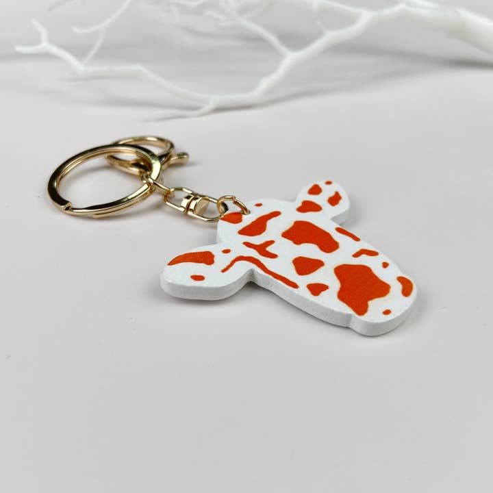 SoapElenGlen - Wholesale Keychain – Women's - Wooden bull head pendant keychain10