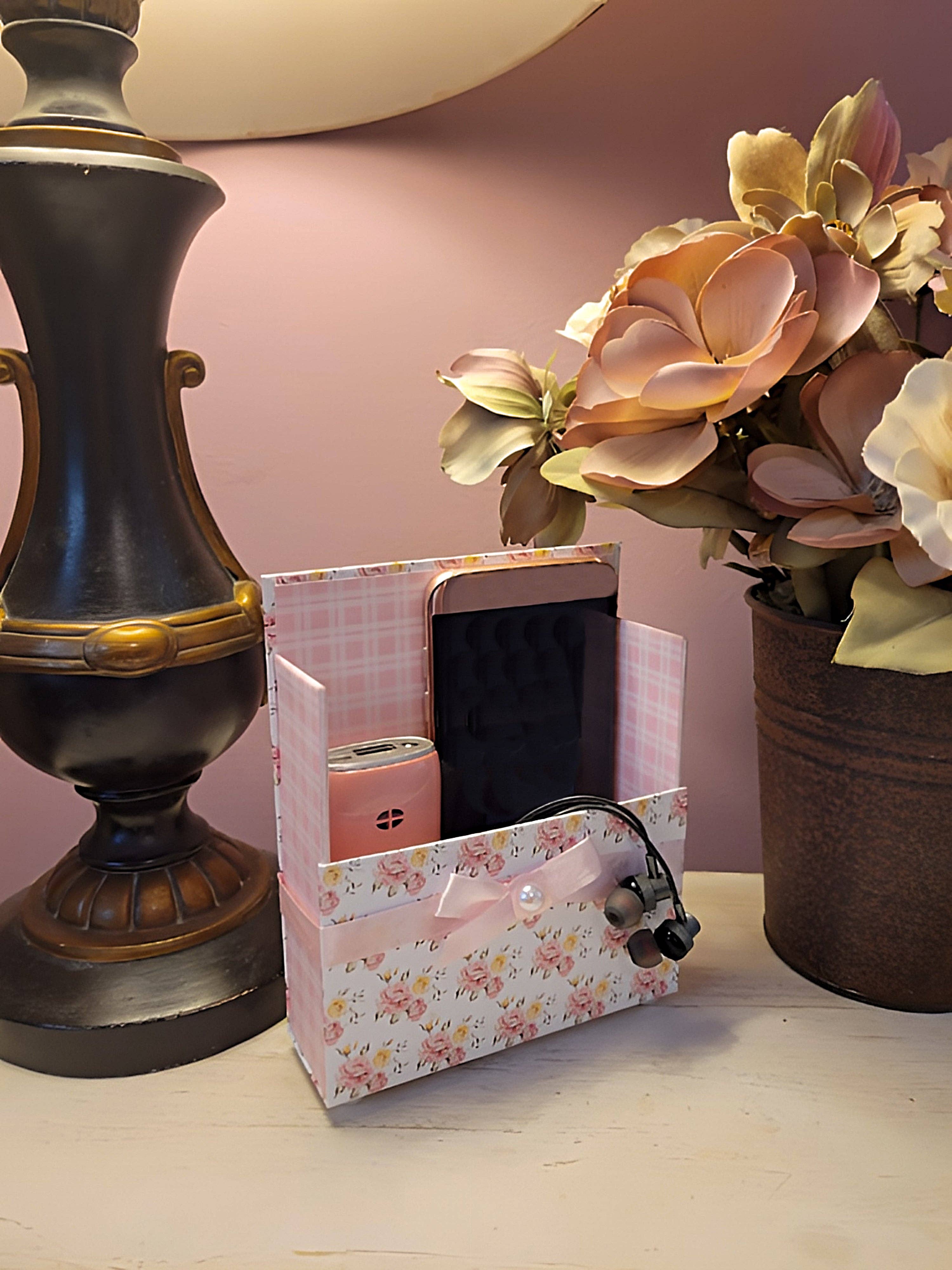 Chic Brico - Wholesale Stationery/Notecard Set - 42-Pc Stationery Gift Box Set w/Desk Organizer, Pink Roses7