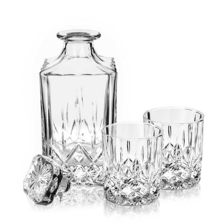 Viski - Vente Carafe - Ensemble de 3 carafe à whisky en cristal et gobelets Admiral™2
