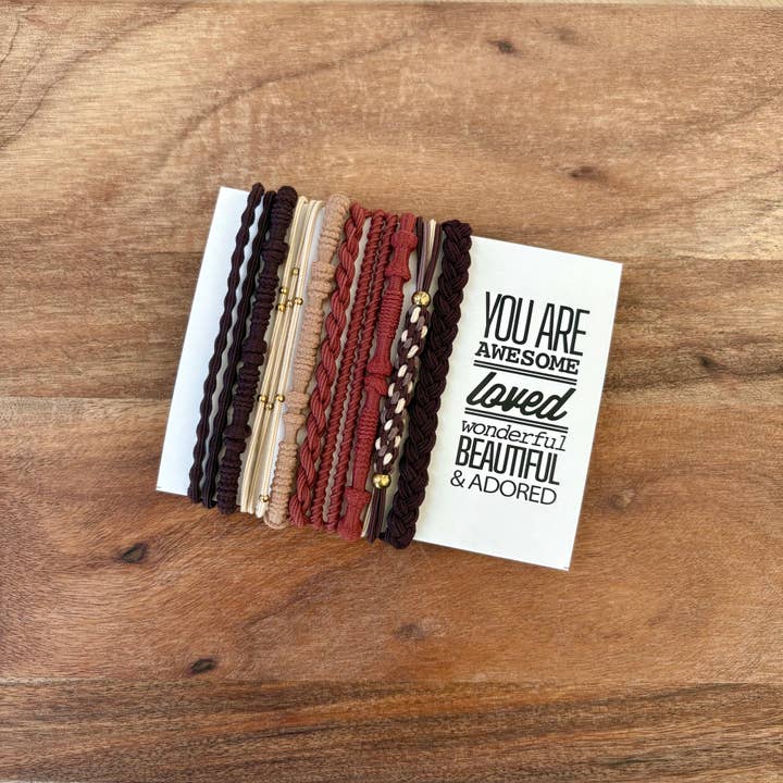Boho Hair Ties | Brown for wholesale by eastern ave studio