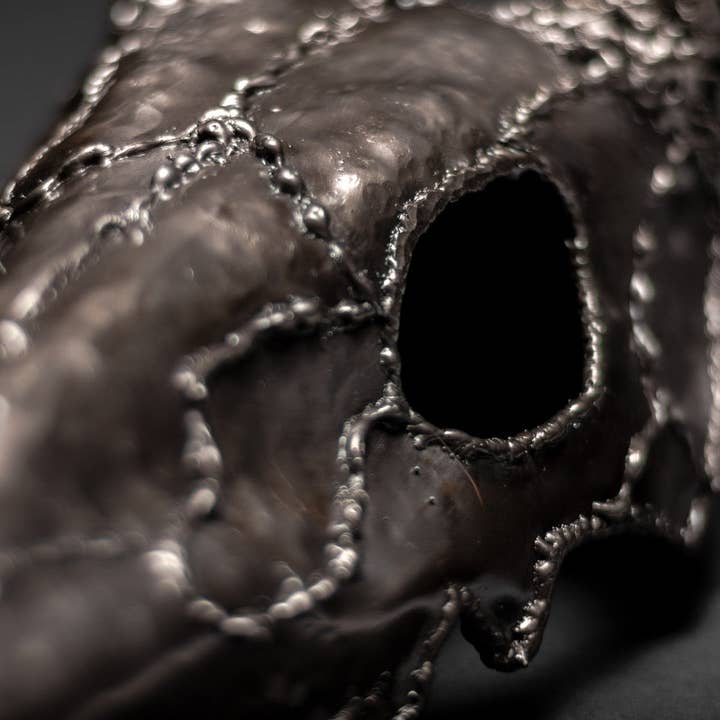 Metal Relic - Wholesale Wall Accent - "The End" 8 Point Deer Buck Skull Wall Sculpture12