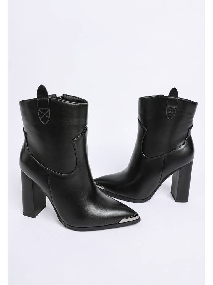 Rag Company - Wholesale Booties - Women's - Hatter Pointed Toe Faux Leather Boots11