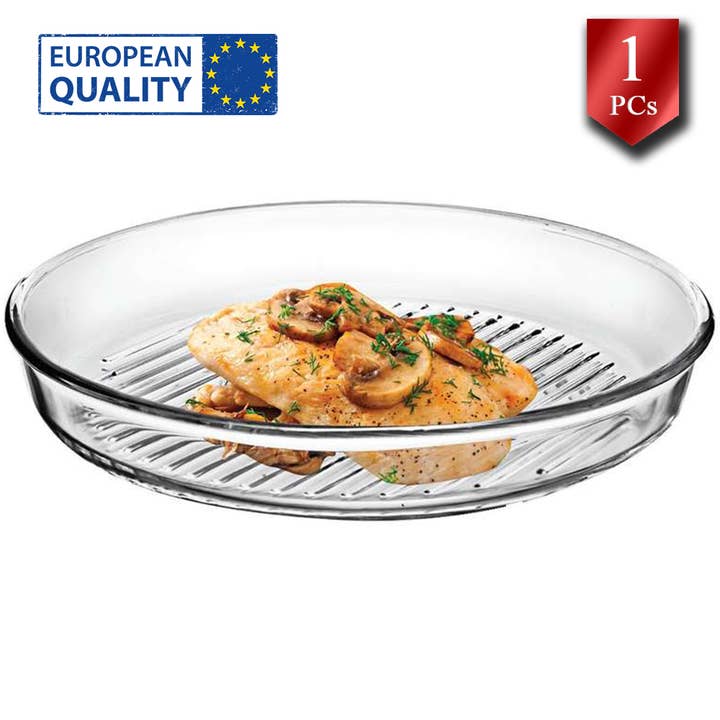 Hakan - Wholesale Cake Pan - Glass Baking Pan, Round Plate Dish, Oven Tray Bakeware, 58 O2