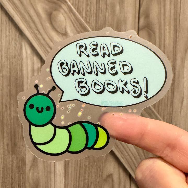 Read Banned Books Caterpillar Sticker for wholesale by AbstractbyRabrams