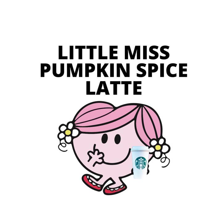 Autocolante Pequena Miss Pumpkin Spice Latte por atacado de mmnStudios