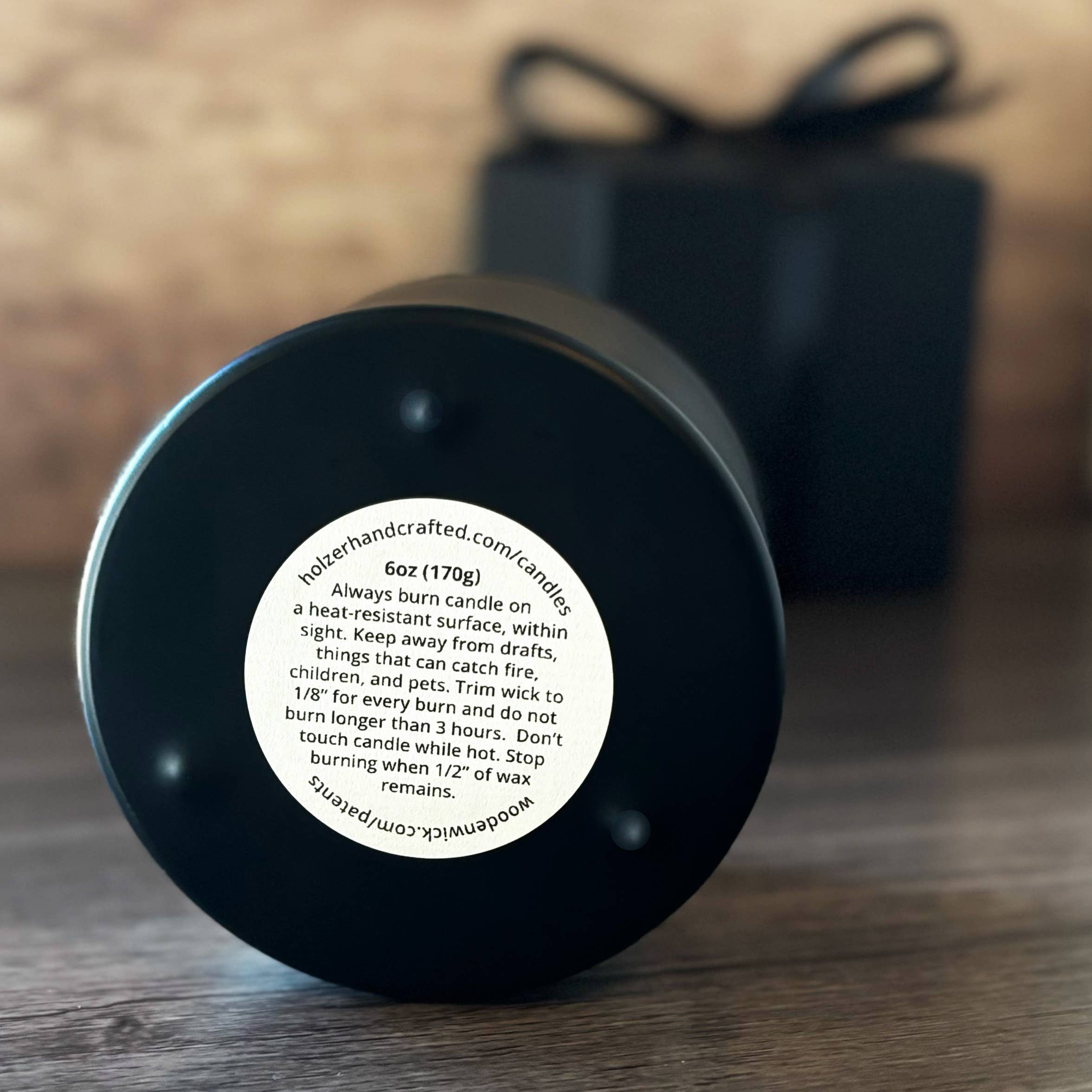 Holzer Handcrafted ® - Wholesale Jar/Filled Candle - Wood Wick Candle Lakeside Spa Retreat - Driftwood + Juniper + Vetiver Scented | Natural | Hand-poured Coconut Soy Wax | 6 oz Modern Black Tin with Lid | Handmade | Non-toxic Phthalate-free Luxury Fragrance8