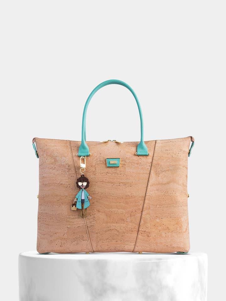 Bolso 3 en 1 de corcho natural con detalles en varios colores para venta al por mayor de StudioCork