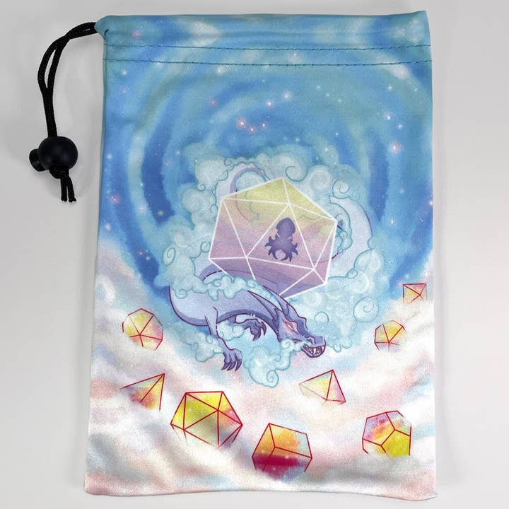 Large Dice Bag Dragon's Cloud for wholesale by Kraken Dice