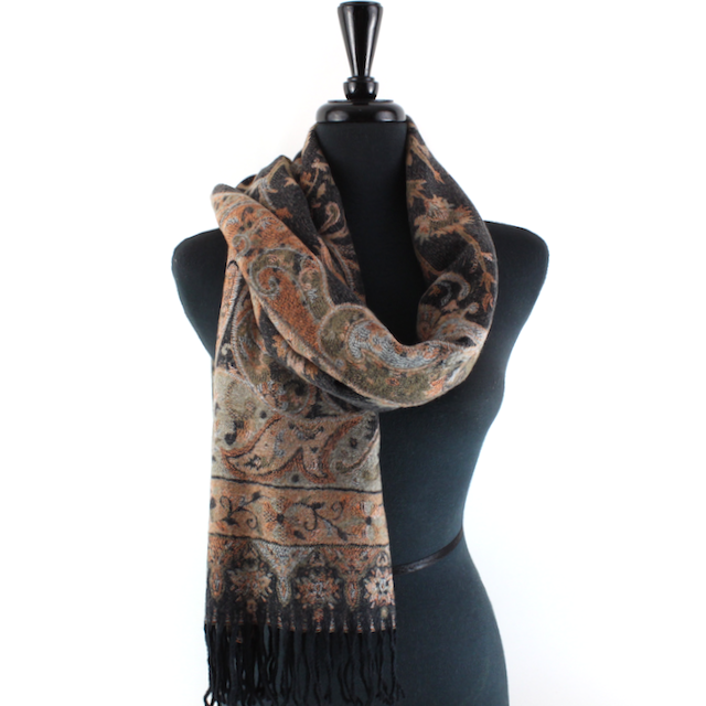 Pretty Persuasions - Wholesale Scarf - Women's - S23283 Paisley Sprigs Scarf2