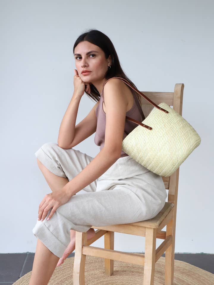 Middelgrote draagtas uit Oaxaca | The Baja Basket voor wholesale door Tierra y Mano