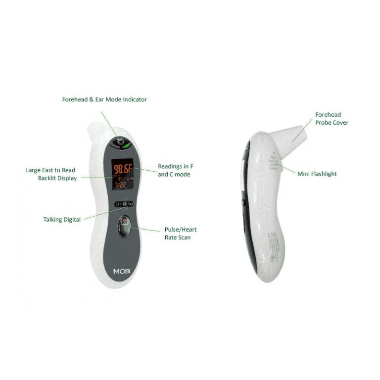 Babystudio - Wholesale Thermometer - Mobi 2-in-1 Digital Baby Thermometer and Pulse Reader0