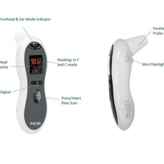 Babystudio - Wholesale Thermometer - Mobi 2-in-1 Digital Baby Thermometer and Pulse Reader0