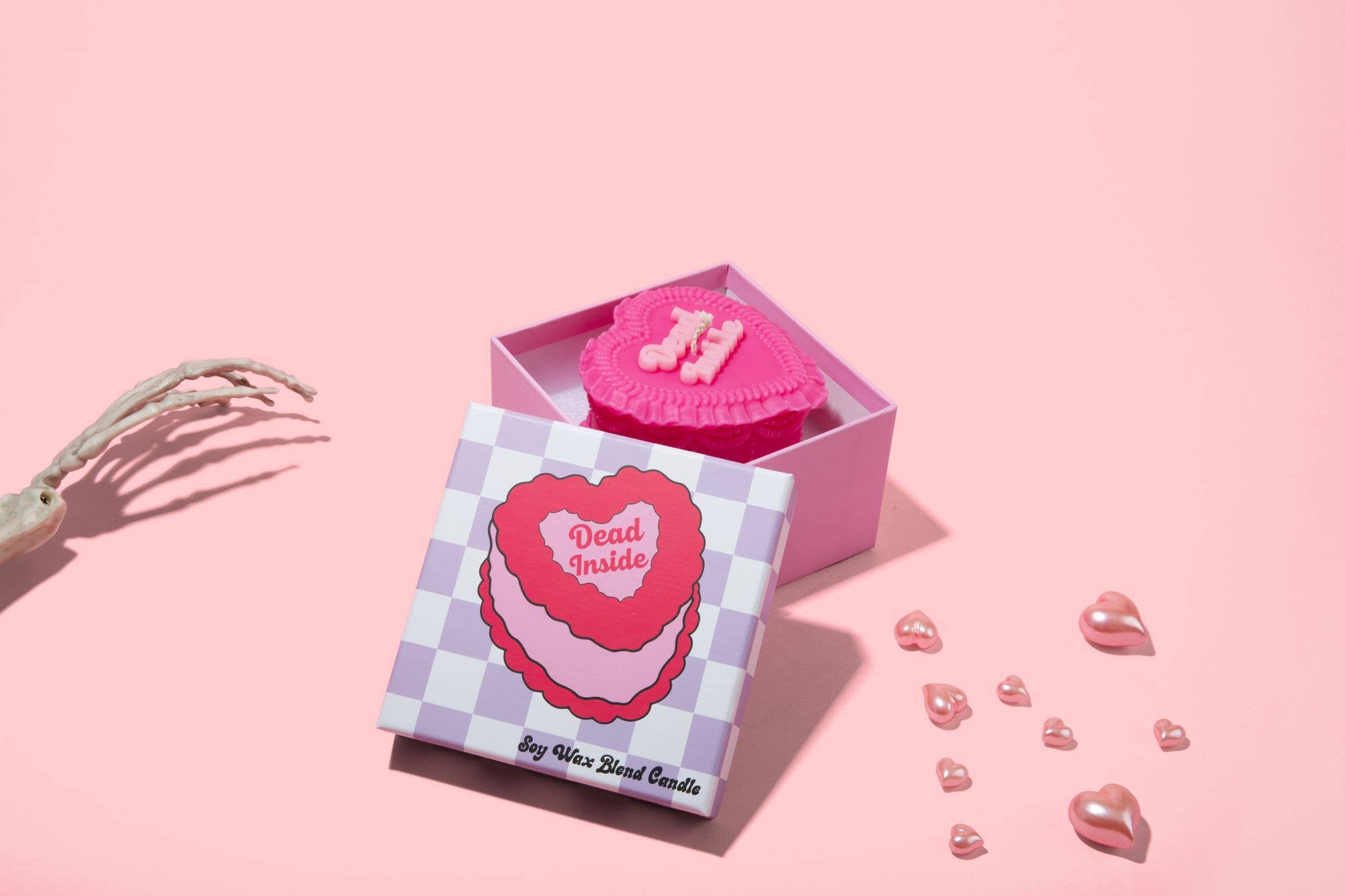 FUN CLUB - Wholesale Novelty Candle - Dead Inside Heart Candle (funny cake candle, funny gift)2