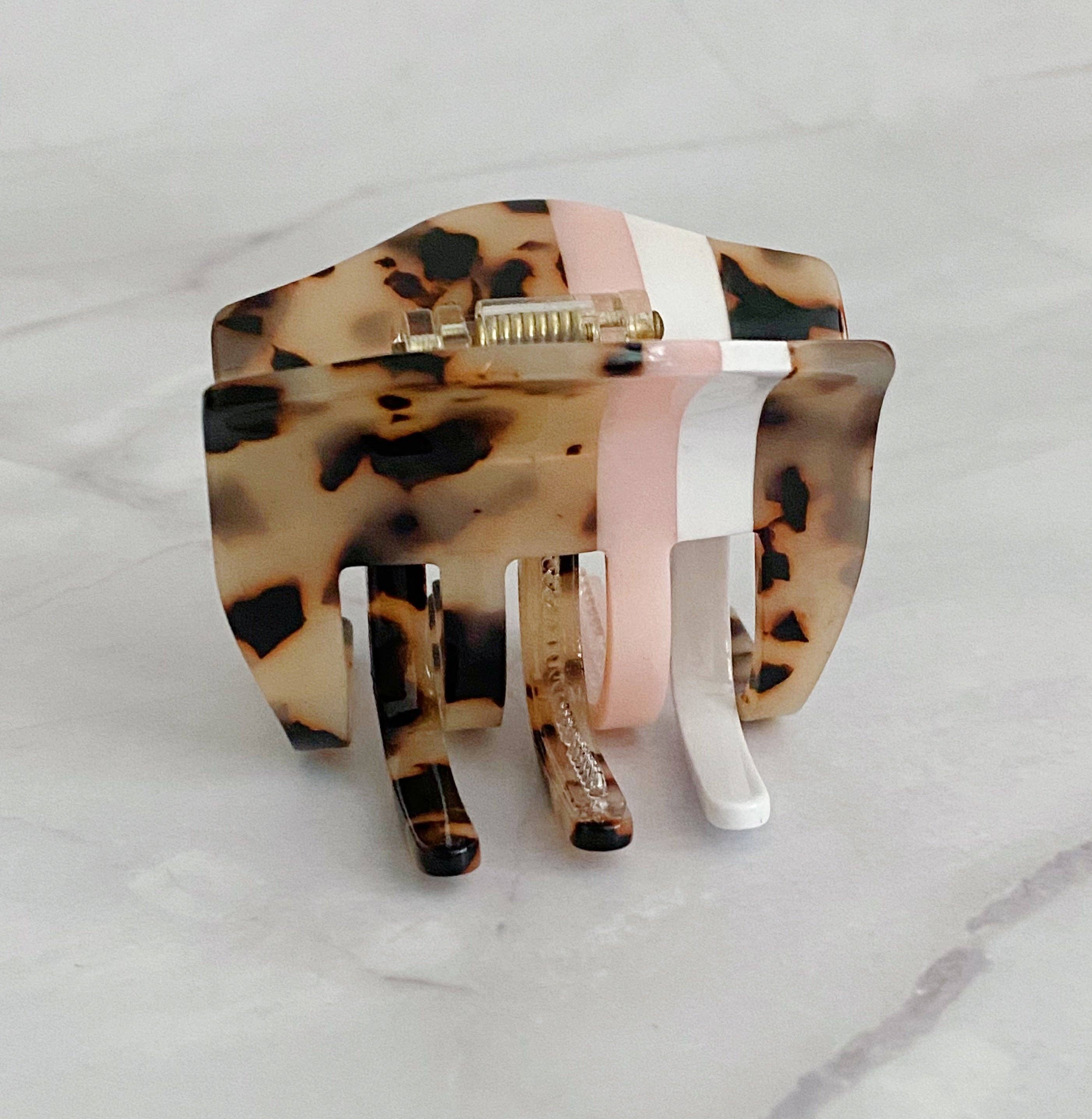 Ellison+Young - Vendita all&#x27;ingrosso Fermaglio per capelli - Donna - Pinza per capelli a righe Preppy Tort0