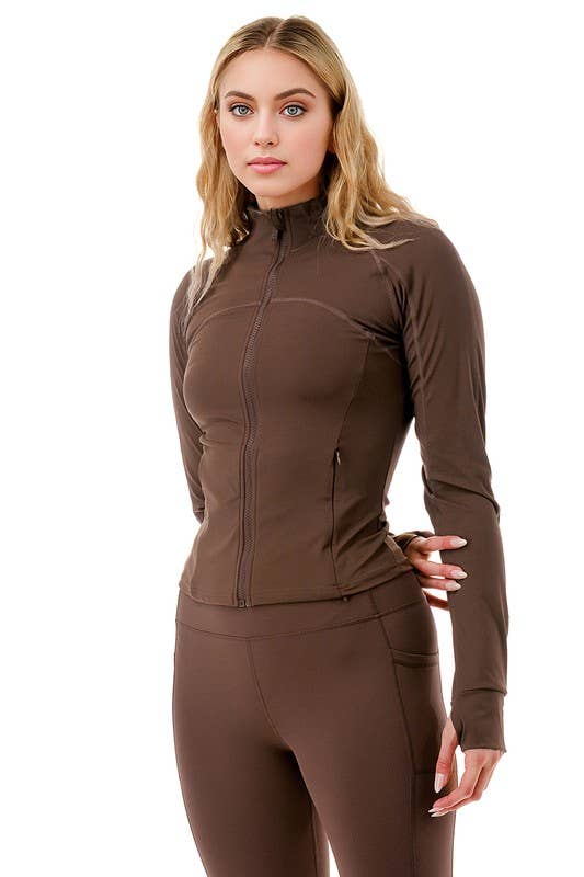 Color 5 – Casaco de desporto - Mulher por atacado – Casaco premium de cor sólida para atividade física com bolsos12