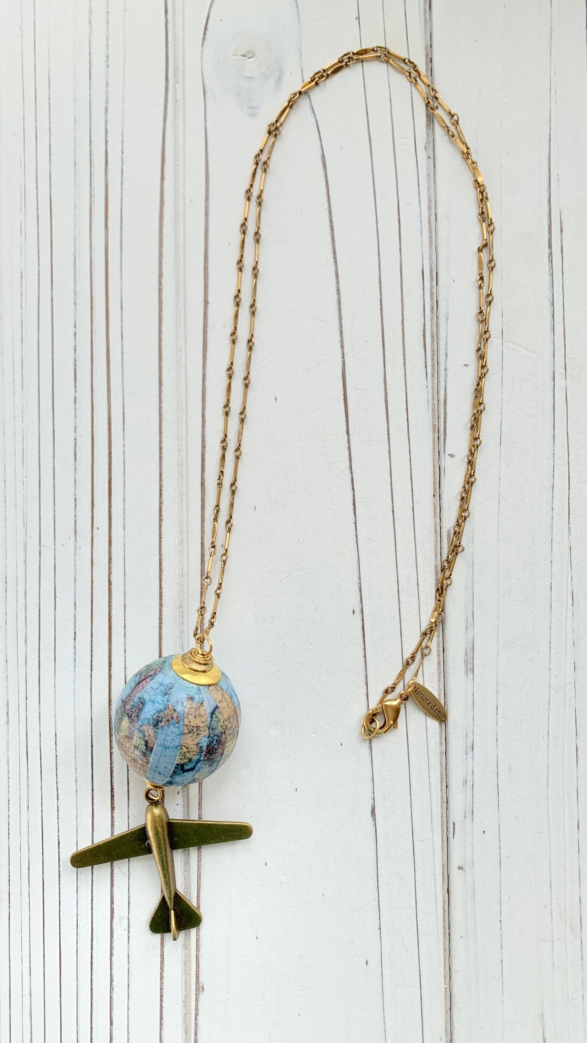 Lenora Dame - Wholesale Pendant/Charm Necklace - Wanderlust Plane Pendant Necklace3