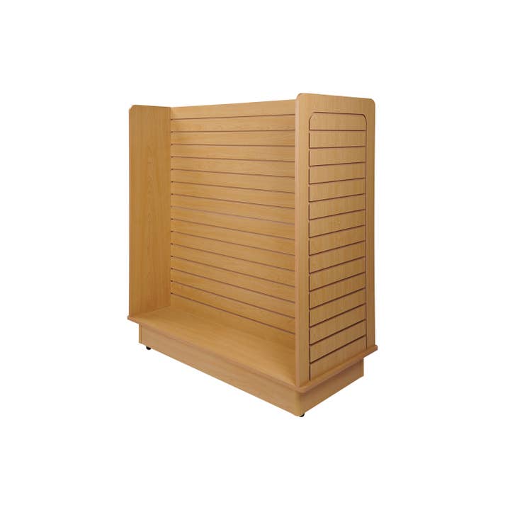 Store Supply Warehouse - Wholesale Retailer Display - Accessories - Maple Slatwall Gondola With Casters - 48''L x 24''W x 54''H