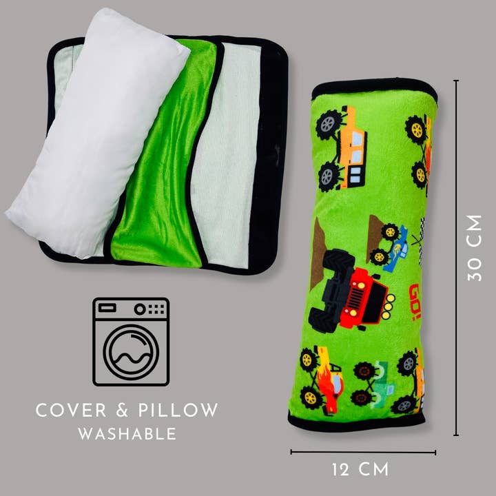 HECKBO – Engroshandel Betræk til bilsæde - Børn og baby – Monster Truck bil sovende pude3