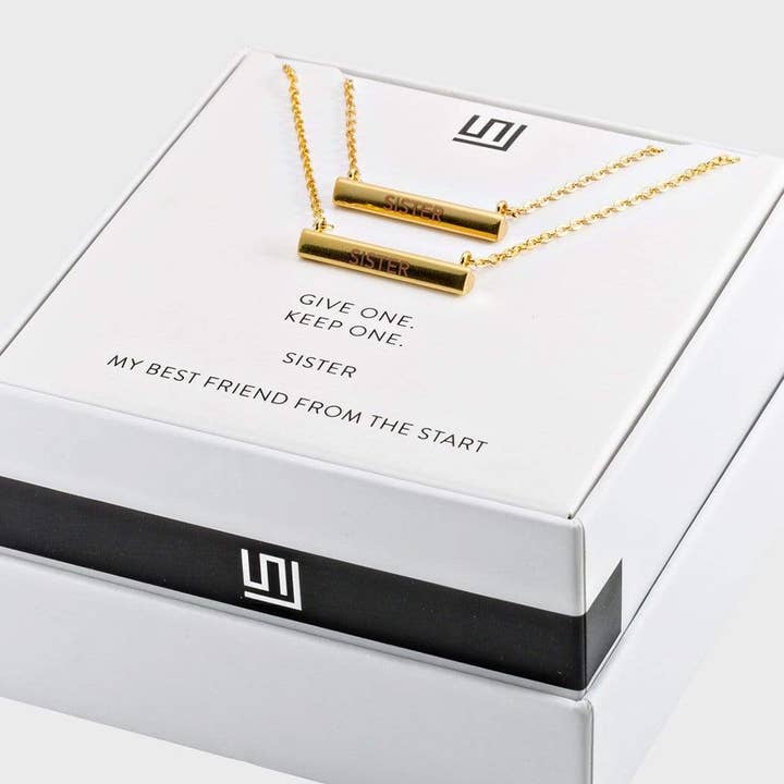 SØSTRE Halskæde Gavesæt for engroshandel hos STELLA VALLE