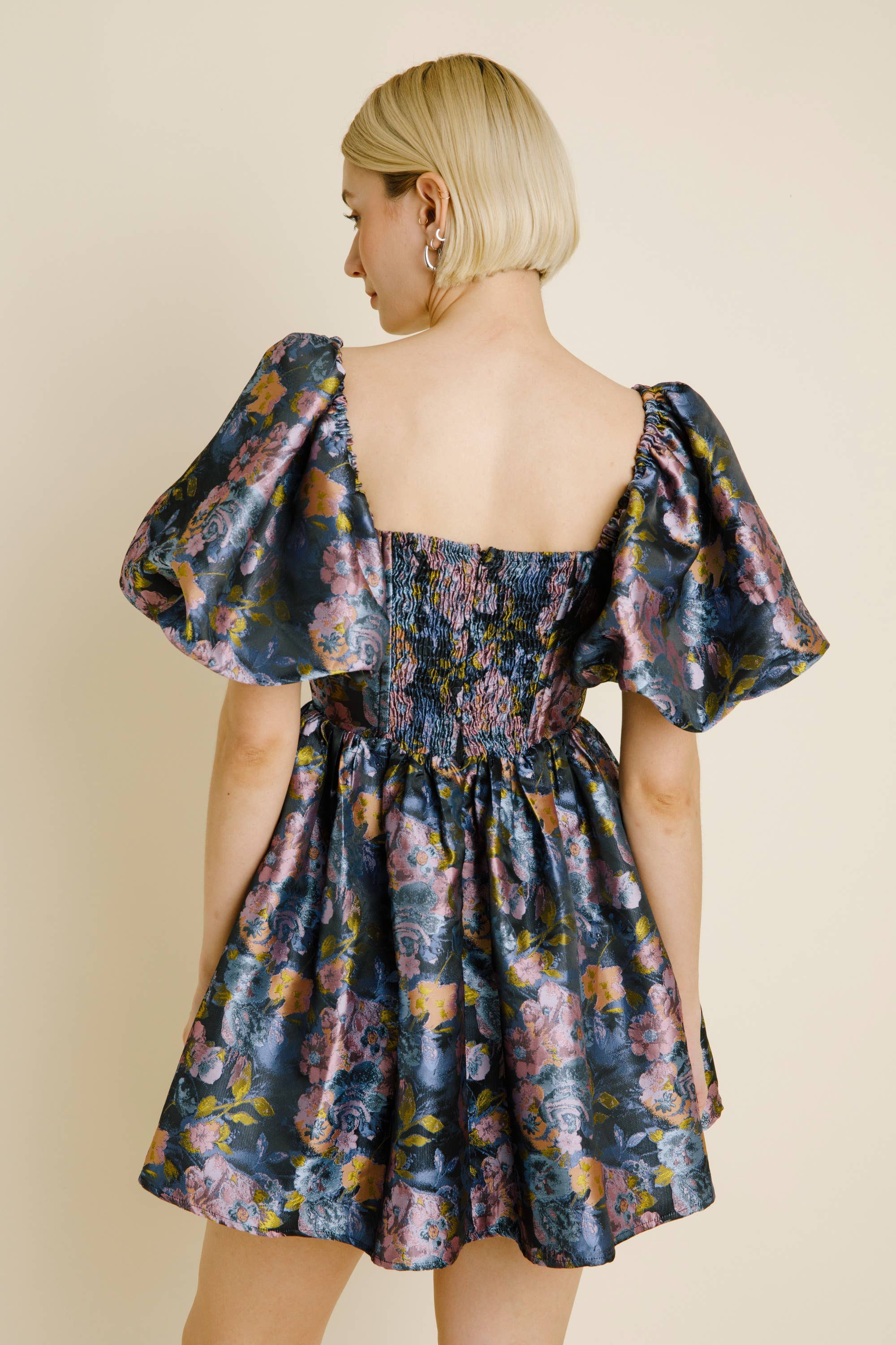 BLU NAVY AD1705 - MINI ABITO IN JACQUARD in vendita all'ingrosso su Faire2