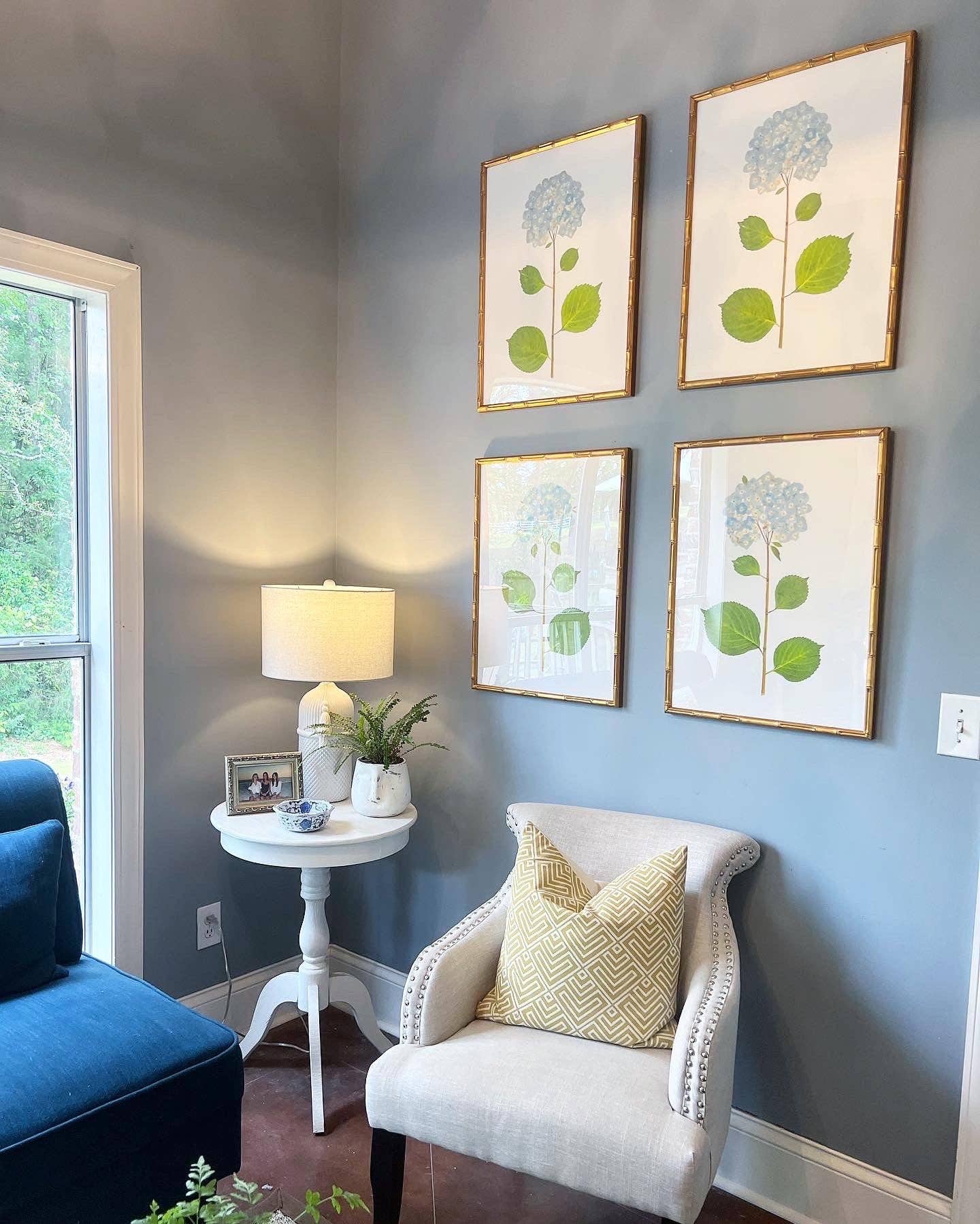 MK Decker Designs - Wholesale Gallery Wall Set - "Blue Hydrangea"6