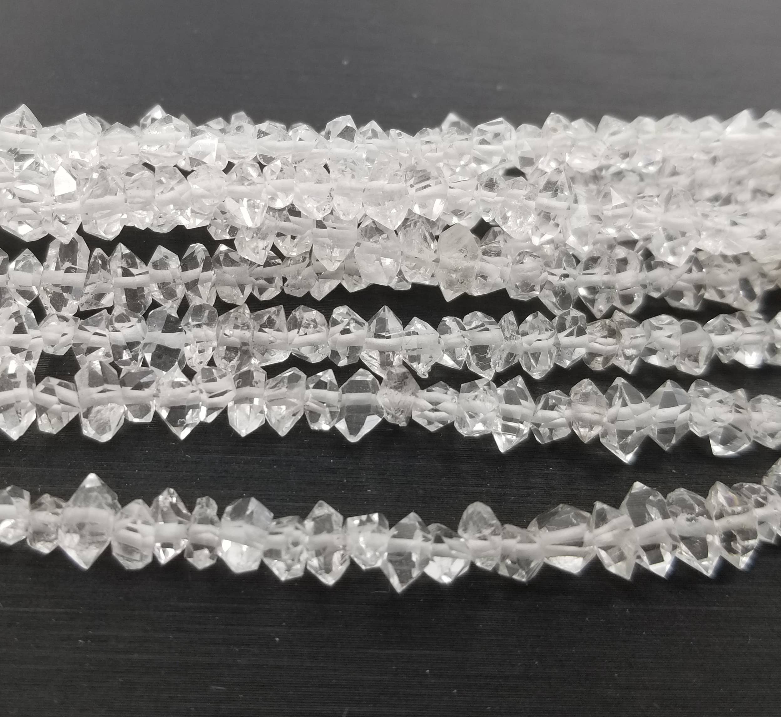 Beads Creation - Wholesale Beads - Herkimer Diamond Double Terminated Quartz Beads PRP4830