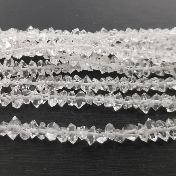 Beads Creation - Wholesale Beads - Herkimer Diamond Double Terminated Quartz Beads PRP483
