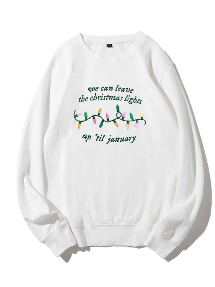 KINGLINGERIE - Wholesale Sweatshirt - Women's - Christmas Taylor Embroidered Unisex Crewneck Sweatshirt