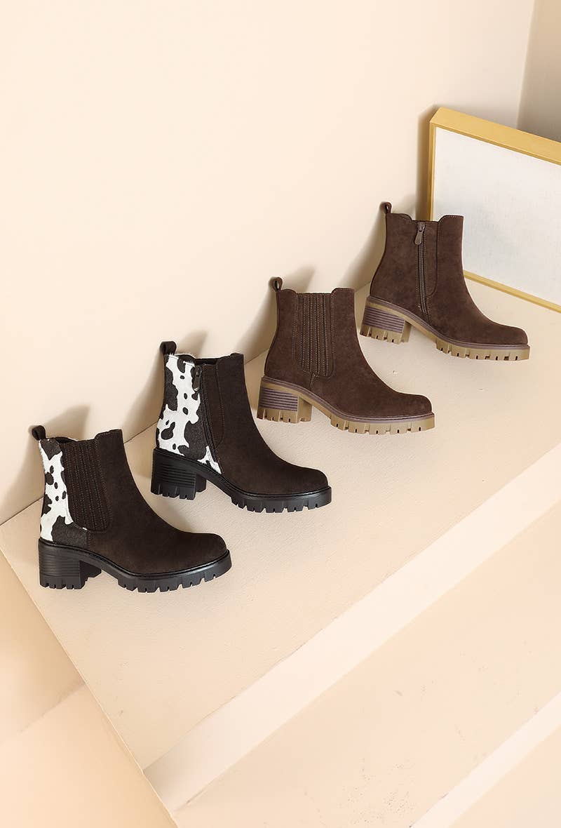 Joia Paris - Wholesale Boots - Women's - Women's ankle boots with block heel and lug sole WZ-7120