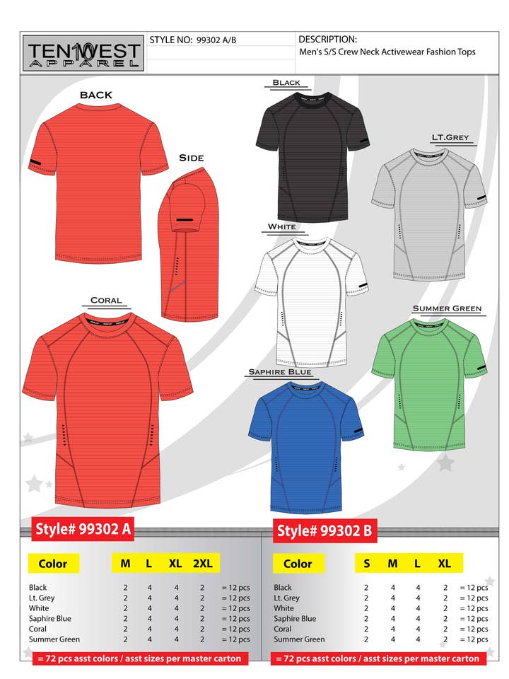 Ten West Apparel - Wholesale T-Shirt - Men's - 99302A0