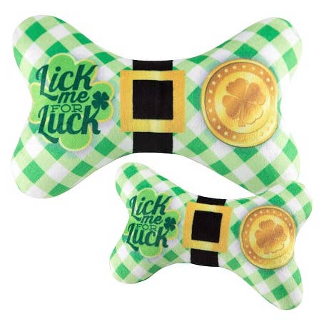 Barker's Bowtique - Wholesale Pet Plush Toy - Dog - HIP DOGGIE ST. PATRICK'S SHAMROCK BONE TOY